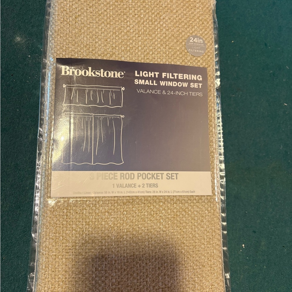Brookstone Beige Light-Filtering Window Set - Picture 2 of 2